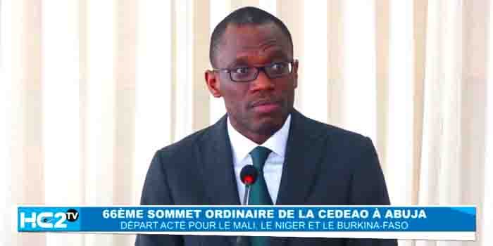 66ᵉ sommet ordinaire de la CEDEAO, point du Ministre béninois des affaires étrangère, Olushegun ADJADI BAKARI