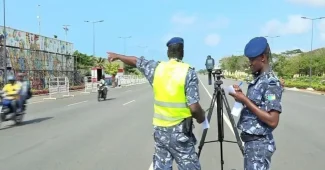 Contrôle routier par la Police républicaine