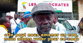 « ON PEUT NOUS AMENER UN COQ, NOUS ALLONS VOTER POUR CE COQ », déclarent des militants en attente duo candidat de Les Démocrates