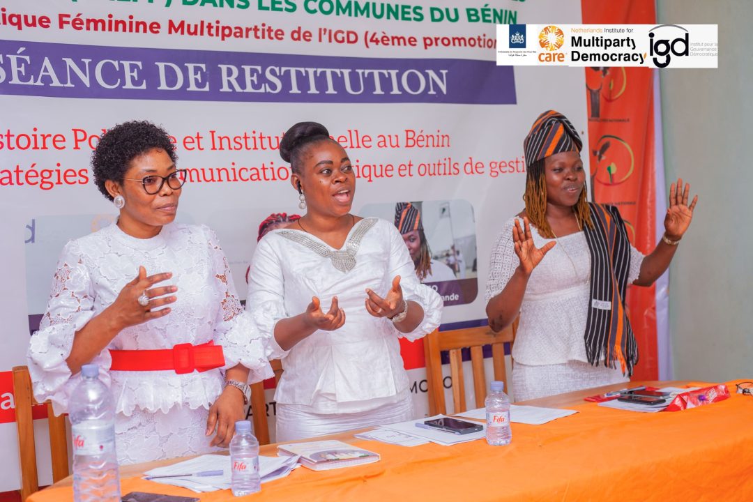 Les femmes leaders de l'IGD en atelier de restitution à Lokossa 