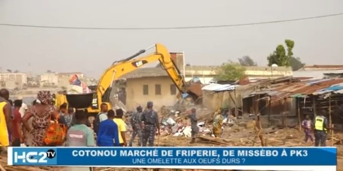 Marché de friperie Missèbo en démolition