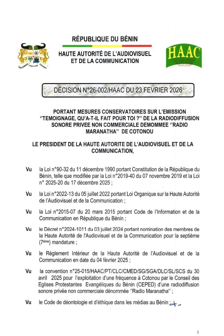 La HAAC sanctionne Radio Maranatha 