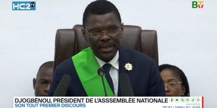 Premier discours de Joseph Djogbénou Président de l’Assemblée nationale 10è législature