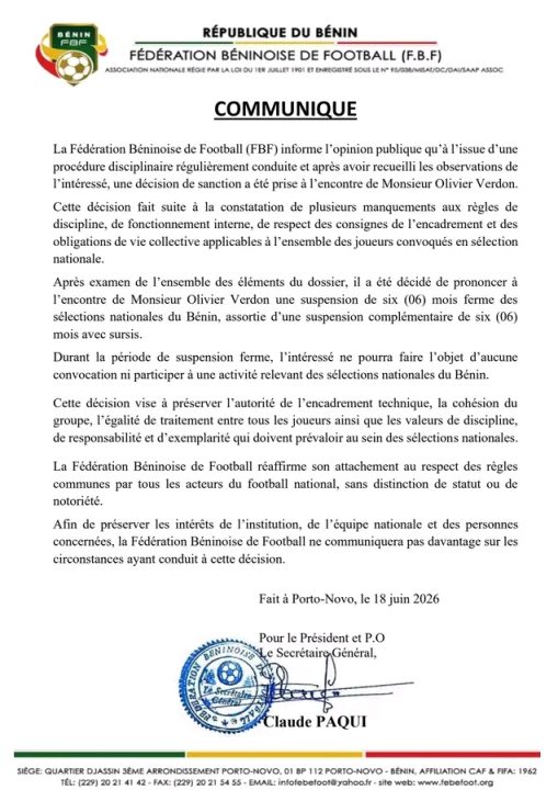 Communiqué FBF 
